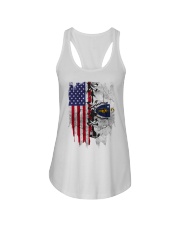Massachusetts American Flag Ladies Flowy Tank tile