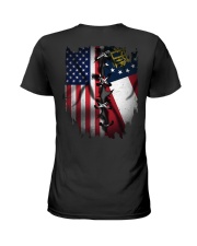 KTLD001 Georgian and American Flag Ladies T-Shirt tile
