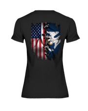 KTLD001 Louisianan and American Flag Premium Fit Ladies Tee tile