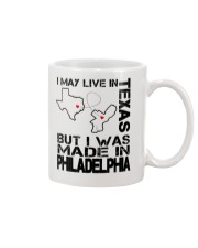 Live In Texas But Made In Philadelphia Mug tile