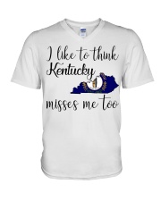 Kentucky Misses Me Too V-Neck T-Shirt tile