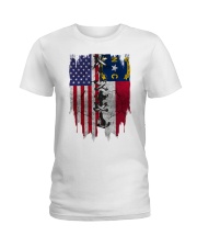 North Carolina American Flag Ladies T-Shirt tile