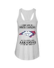 Live In North Carolina But Arkansas My DNA Ladies Flowy Tank tile