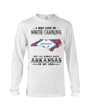 Live In North Carolina But Arkansas My DNA Long Sleeve Tee tile