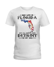 Live In Florida But Detroit In My DNA Ladies T-Shirt tile