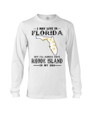 Live In Florida But Rhode Island In My DNA Long Sleeve Tee tile