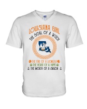 Louisiana Girl V-Neck T-Shirt tile