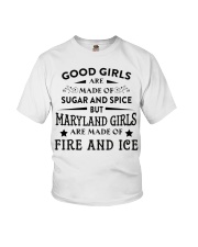 Maryland Girls Are Made Of Fire And Ice Youth T-Shirt tile