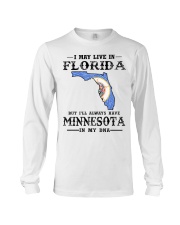 Live In Florida But Minnesota In My DNA Long Sleeve Tee tile