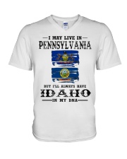 Live Pennsylvania Idaho In My DNA V-Neck T-Shirt tile