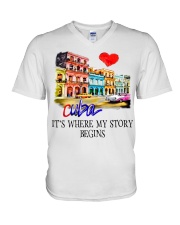 Cuba Story Begins MR0241 V-Neck T-Shirt tile