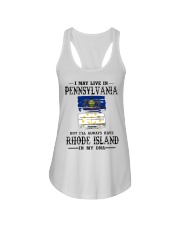 Live Pennsylvania Rhode Island In My DNA Ladies Flowy Tank tile