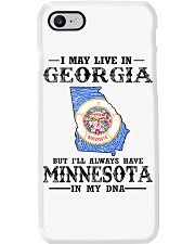 Live In Georgia But Minnesota In My DNA Phone Case tile