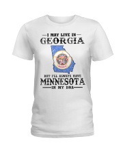 Live In Georgia But Minnesota In My DNA Ladies T-Shirt tile