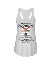 Live Florida Massachusetts In My DNA Ladies Flowy Tank tile