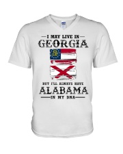 Live Georgia Alabama In My DNA V-Neck T-Shirt tile