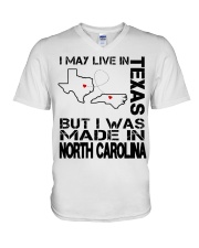 Live In Texas But Made In North Carolina V-Neck T-Shirt tile