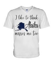 Alaska Misses Me Too V-Neck T-Shirt tile