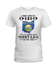 Live In Ohio But Montana In My DNA Ladies T-Shirt tile