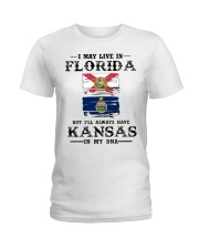 Live Florida Kansas In My DNA Ladies T-Shirt tile