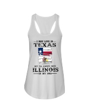 Live Texas Illinois In My DNA Ladies Flowy Tank tile