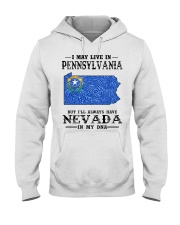Live In Pennsylvania But Nevada In My DNA Hooded Sweatshirt tile