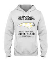 Live In North Carolina But Rhode Island My DNA Hooded Sweatshirt tile