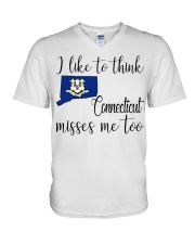 Connecticut Misses Me Too V-Neck T-Shirt tile