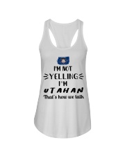 I'm Not Yelling I'm Utah Ladies Flowy Tank tile