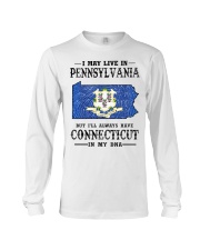 Live In Pennsylvania But Connecticut In My DNA Long Sleeve Tee tile
