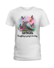 Butterfly Just Breathe PT0137 Ladies T-Shirt tile