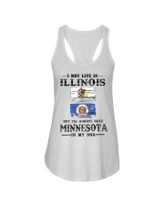Live Illinois Minnesota In My DNA Ladies Flowy Tank tile