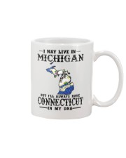 Live In Michigan But Connecticut In My DNA Mug tile