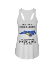 Live In North Carolina But Pennsylvania My DNA Ladies Flowy Tank tile