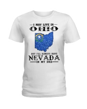 Live In Ohio But Nevada In My DNA Ladies T-Shirt tile