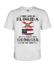 Live Florida Georgia In My DNA V-Neck T-Shirt tile