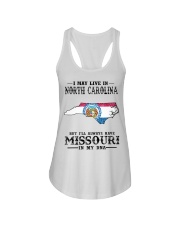 Live In North Carolina But Missouri My DNA Ladies Flowy Tank tile