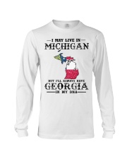 Live In Michigan But Georgia In My DNA Long Sleeve Tee tile