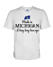 Made In Michigan A Long Time Ago V-Neck T-Shirt tile