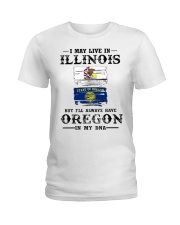 Live Illinois Oregon In My DNA Ladies T-Shirt tile