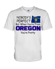 From Oregon You're Pretty V-Neck T-Shirt tile