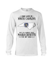 Live In North Carolina But Massachusetts My DNA Long Sleeve Tee tile