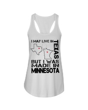 Live In Texas But Made In Minnesota Ladies Flowy Tank tile