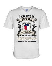 Live In Texas Arizona In My DNA V-Neck T-Shirt tile