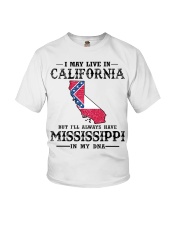 Live In California But Mississippi In My DNA Youth T-Shirt tile