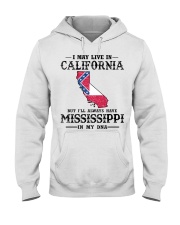 Live In California But Mississippi In My DNA Hooded Sweatshirt tile
