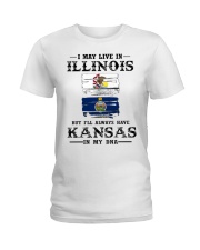 Live Illinois Kansas In My DNA Ladies T-Shirt tile