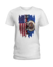 Minnesota American Flag Ladies T-Shirt tile