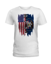 Utah American Flag Ladies T-Shirt tile