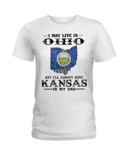 Live In Ohio But Kansas In My DNA Ladies T-Shirt tile